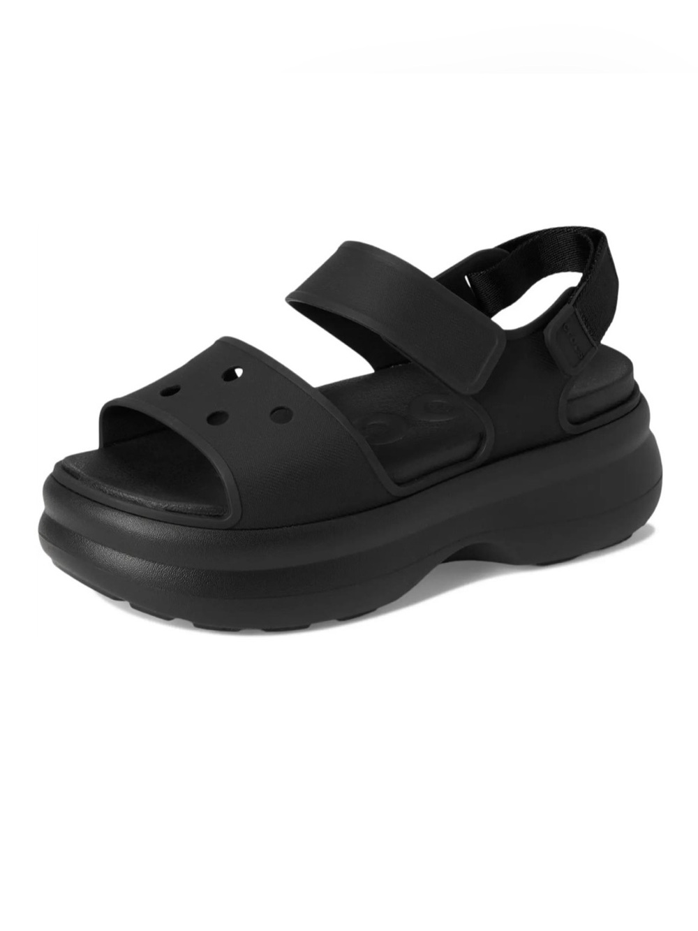 Crocs Soho Y-Strap Sandal Black Platform Sport Sandals - Picture 5 of 7